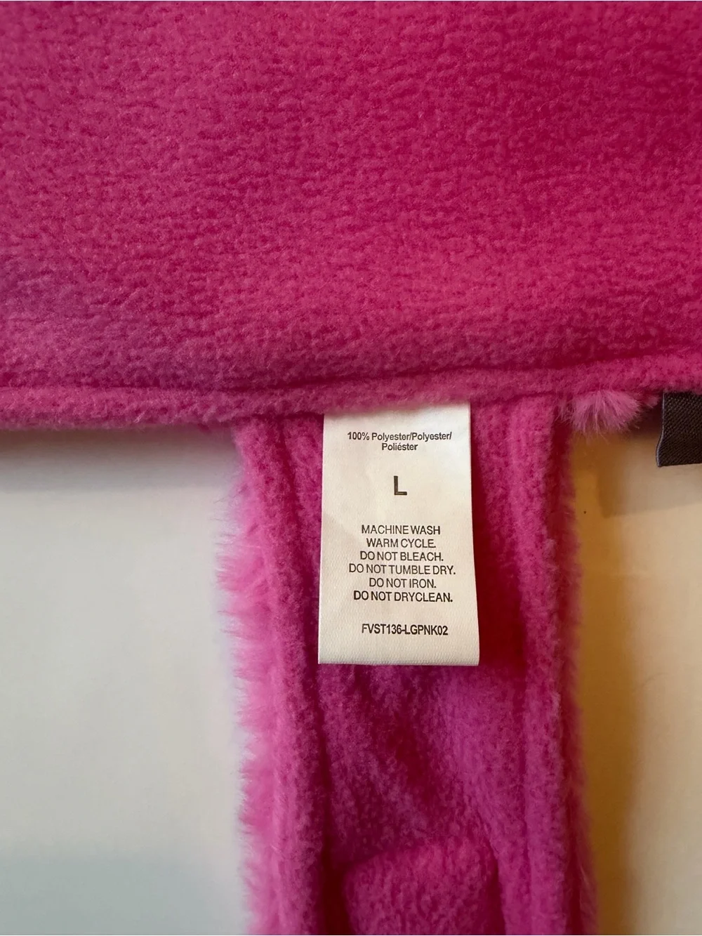 Hot Pink Faux Fur Dog Coat - Large